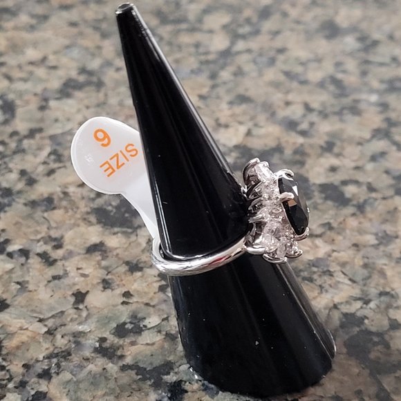 Bomb Party RBP2657 "Rising Sun of Creation" Black Onyx Cubic Zirconia Sz 6 - Picture 3 of 5